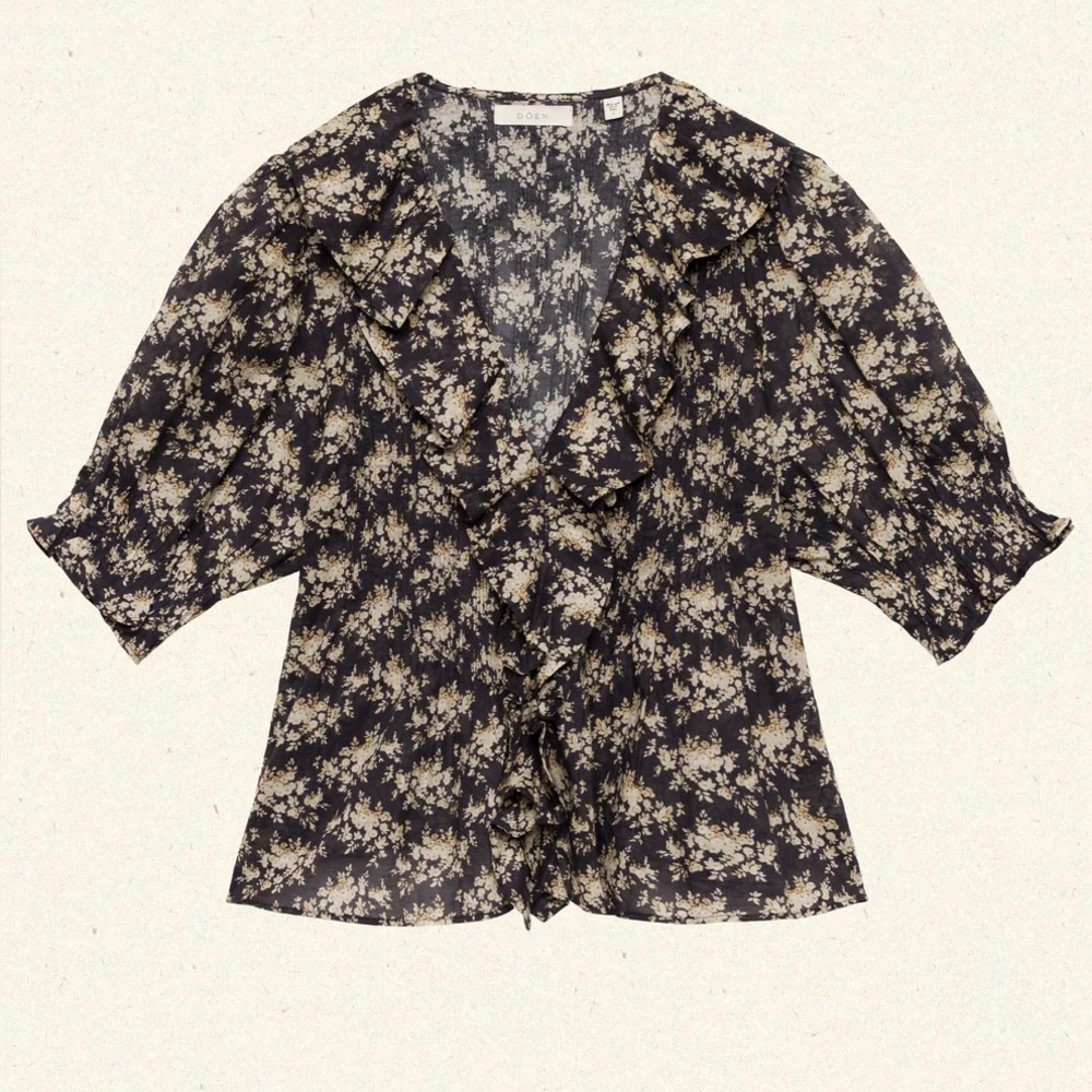 NWOT Doen Henri Noir Rosier Floral Small